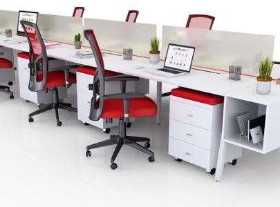 Thiết kế văn phòng mô hình hội tụ hiện đại, chuyên nghiệp với bàn chân sắt